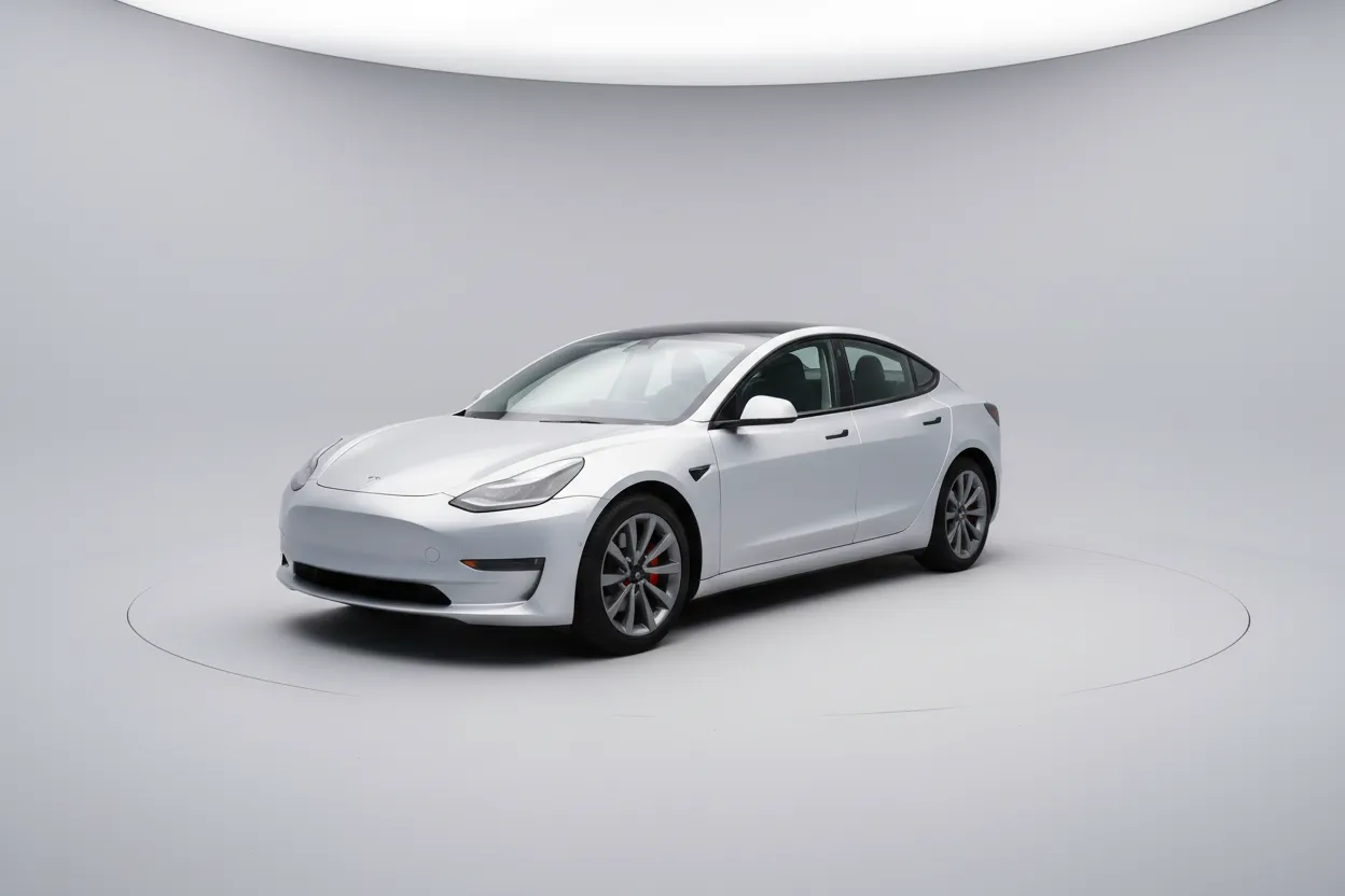 A car rendered in a clean studio by LotShot